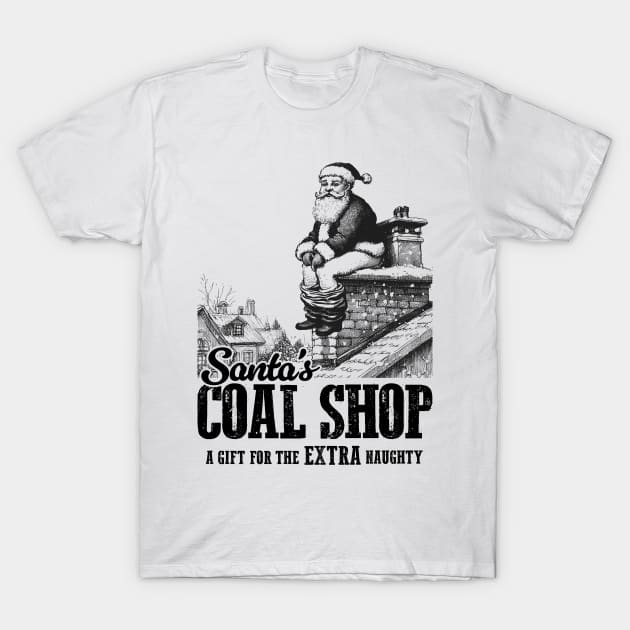 Santa's Naughty List - Funny Christmas Coal T-Shirt by TwistedCharm